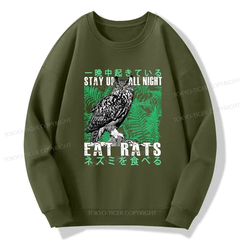 Tokyo-Tiger Owls Prey On Rats At Night Sweatshirt