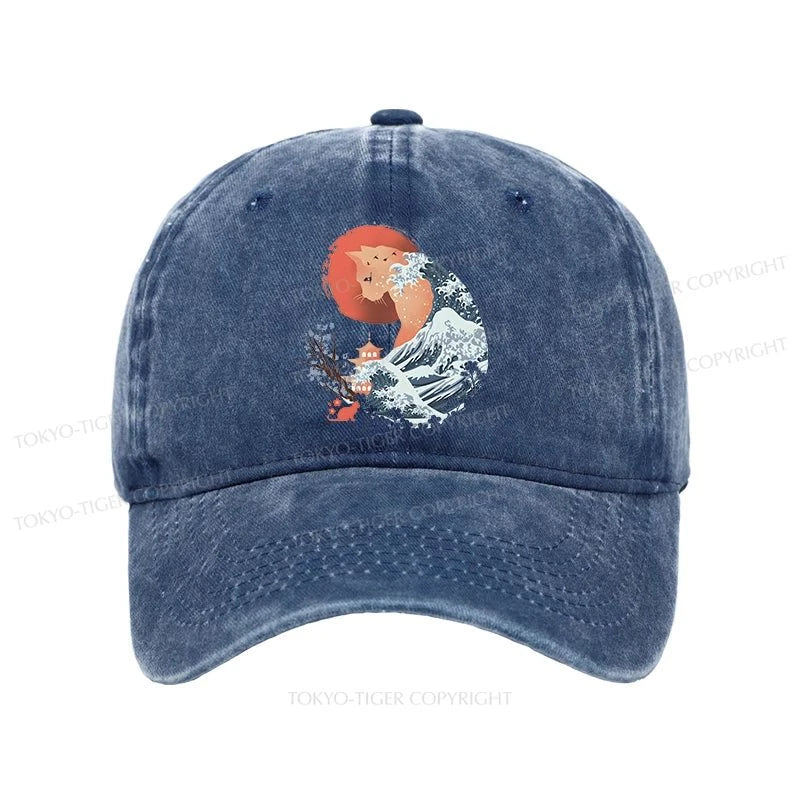 Tokyo-Tiger Spirit Cat Wave Japan Washed Cap