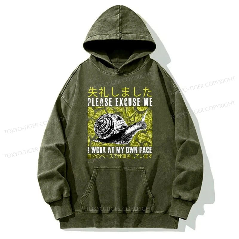 Tokyo-Tiger Snails That Work According To Their Own Rules Washed Hoodie