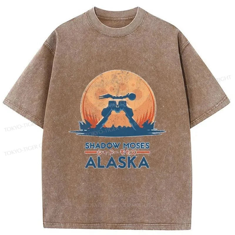 Tokyo-Tiger Shadow Moses Island Japanese Washed T-Shirt