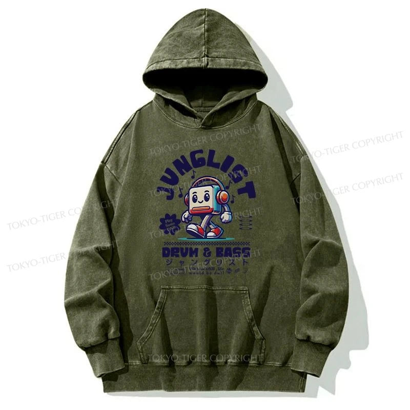 Tokyo-Tiger Junglist DNB Japan Washed Hoodie