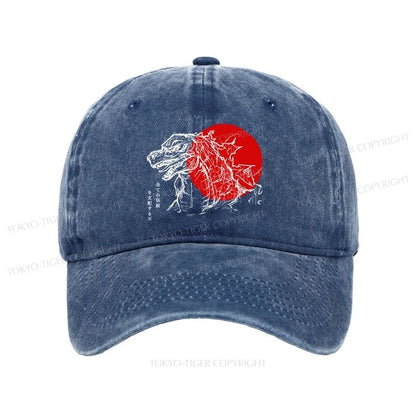 Tokyo-Tiger Monster Japanese Anime Washed Cap