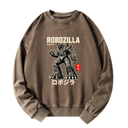 Tokyo-Tiger RoboZilla Manga Japanese Washed Sweatshirt