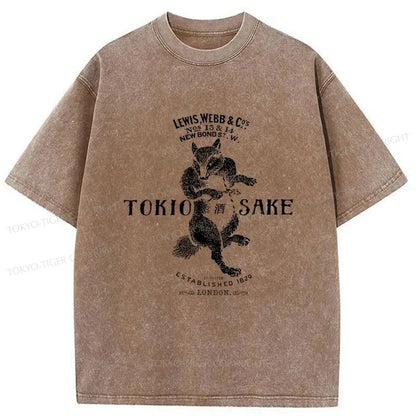 Tokyo-Tiger Japanese Sake Washed T-Shirt