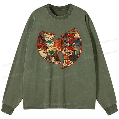 Tokyo-Tiger Wutang Clan Japanese Washed Long Sleeve T-Shirt