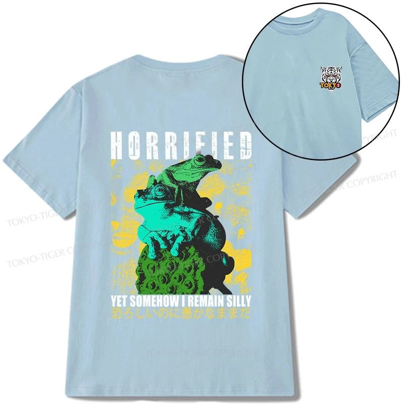 Tokyo-Tiger Horrified Two Frogs Funny Front Back Classic T-Shirt