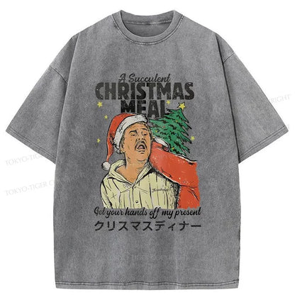 Tokyo-Tiger Christmas Meal Japan Washed T-Shirt