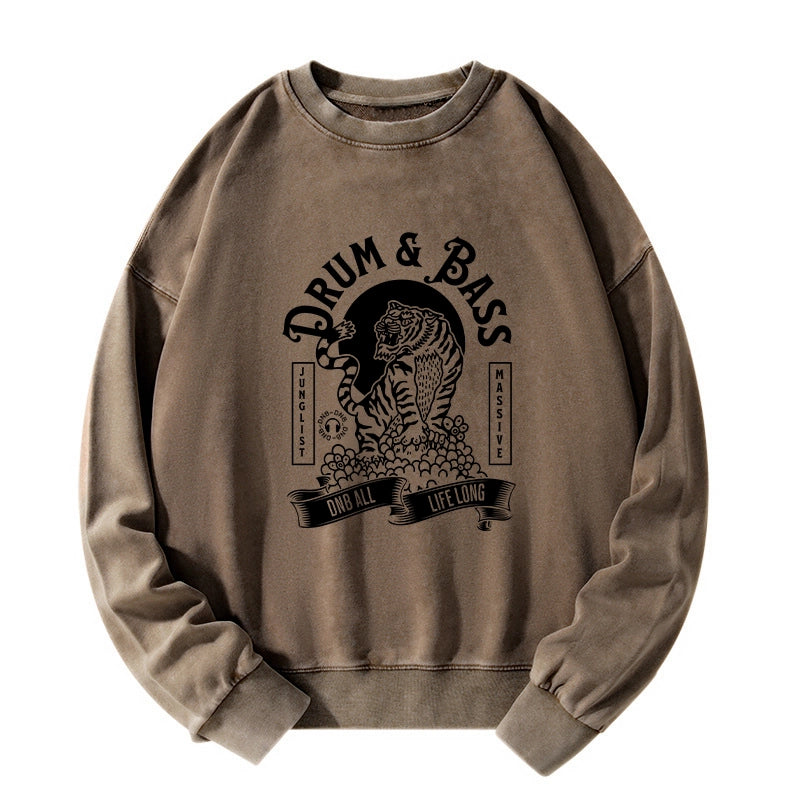 Tokyo-Tiger Drum & Bass Tiger Washed Sweatshirt