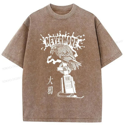 Tokyo-Tiger Raven Japanese Washed T-Shirt