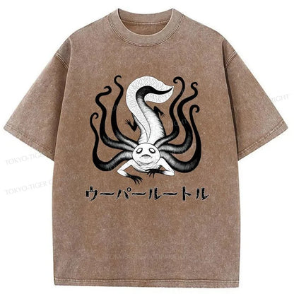 Tokyo-Tiger Terrifying Salamander Japanese Washed T-Shirt