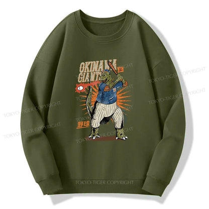 Tokyo-Tiger OKINAWA GIANTS Dinosaur Sweatshirt