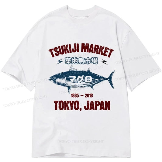 Tokyo-Tiger Japanese Tsukiji Fish Market Classic T-Shirt