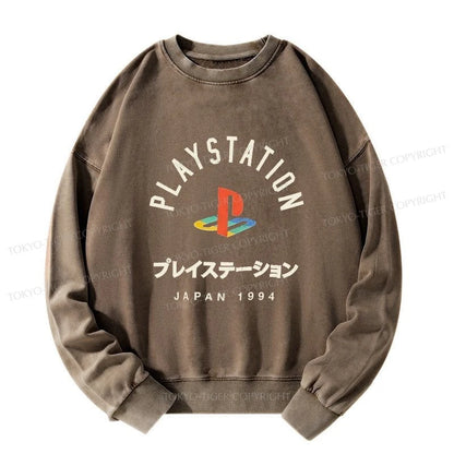 Tokyo-Tiger PlayStation Logo Japan Washed Sweatshirt