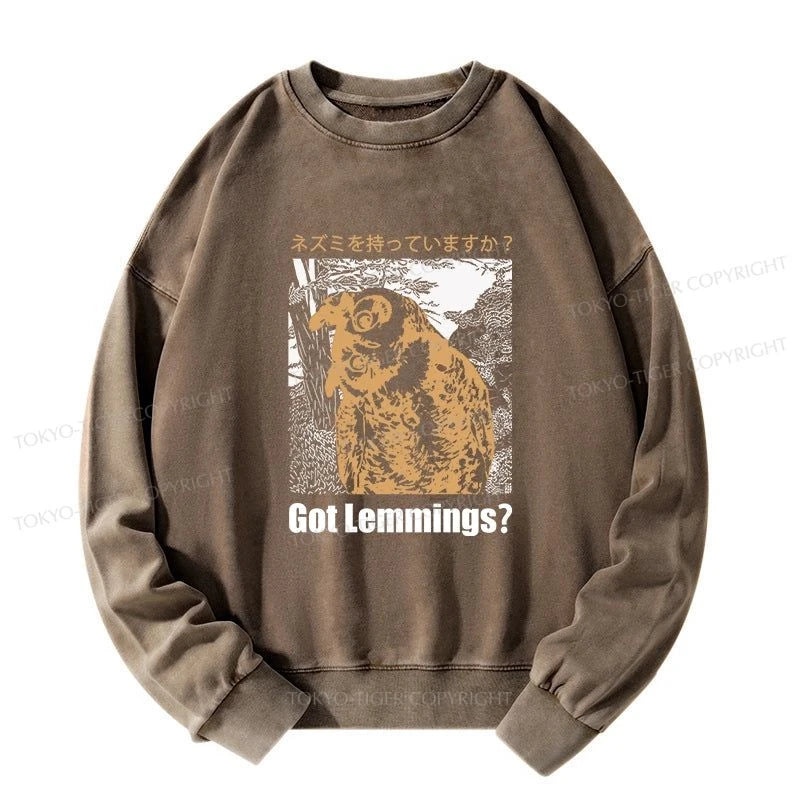 Tokyo-Tiger Do You Have Lemmings Japanese Washed Sweatshirt