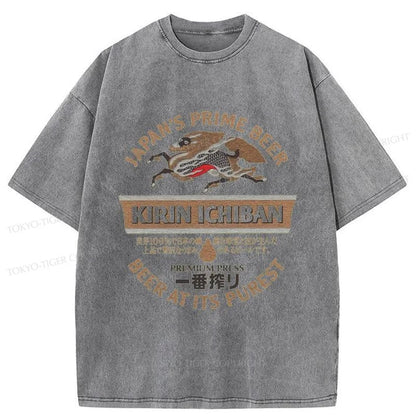 Tokyo-Tiger Kirin Ichiban Beer Japan Washed T-Shirt