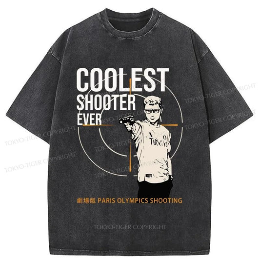 Tokyo-Tiger Coolest Shooter Ever Washed T-Shirt