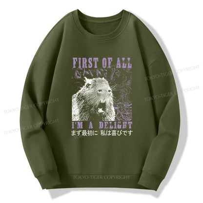 Tokyo-Tiger First Of All I'm A Delight Sweatshirt