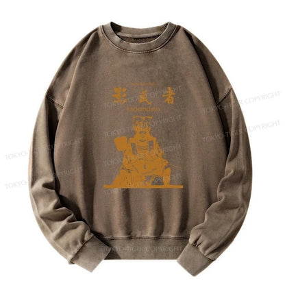 Tokyo-Tiger Japanese Shadow Samurai Washed Sweatshirt