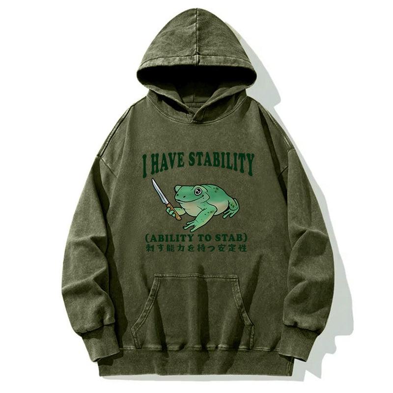 Tokyo-Tiger Mentally Stable Assassin Frog Washed Hoodie