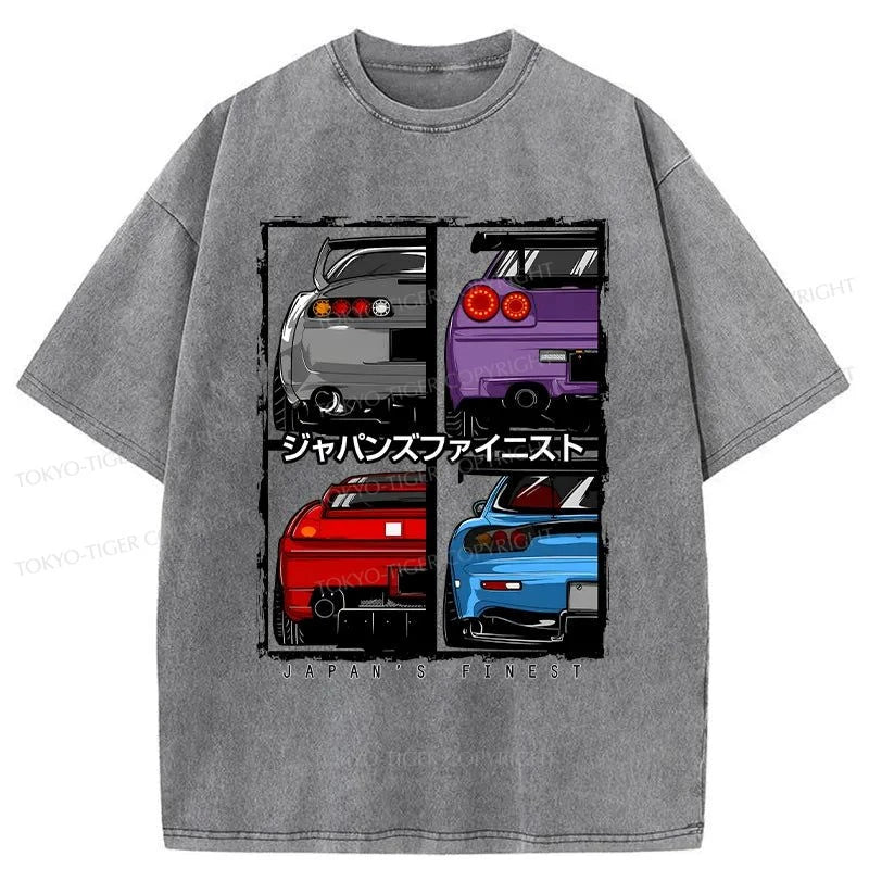 Tokyo-Tiger Japanese Car Washed T-Shirt