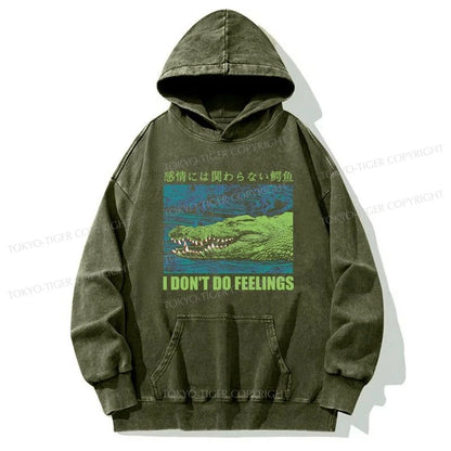 Tokyo-Tiger An Emotionless Crocodile Washed Hoodie