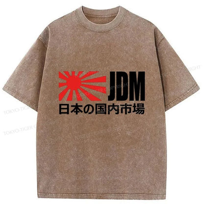 Tokyo-Tiger JDM Flag Logo Washed T-Shirt