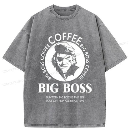 Tokyo-Tiger Big Boss Coffee Washed T-Shirt