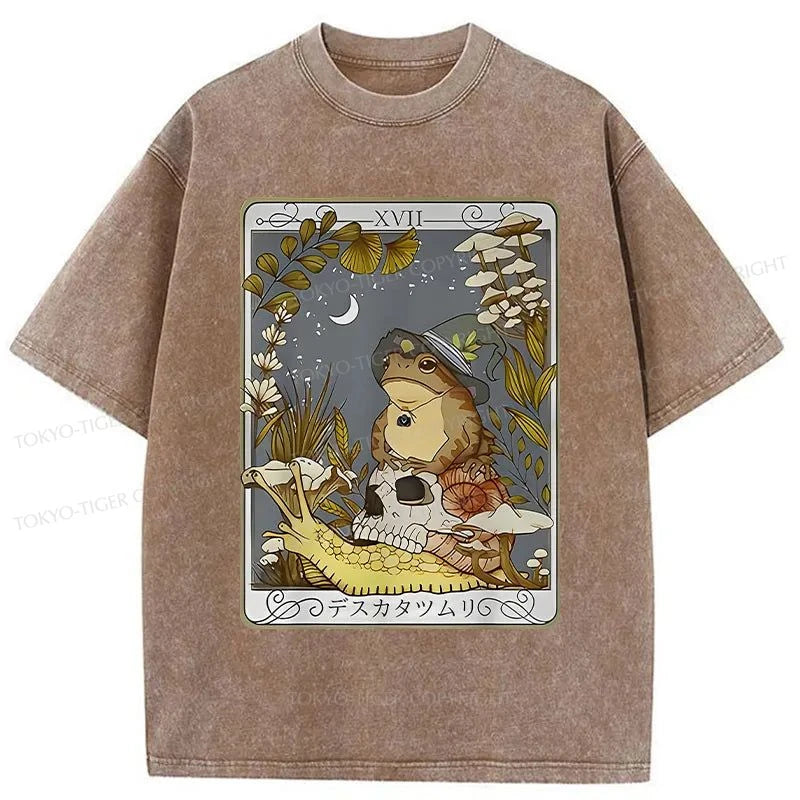 Tokyo-Tiger Magic Frog Japanese Washed T-Shirt