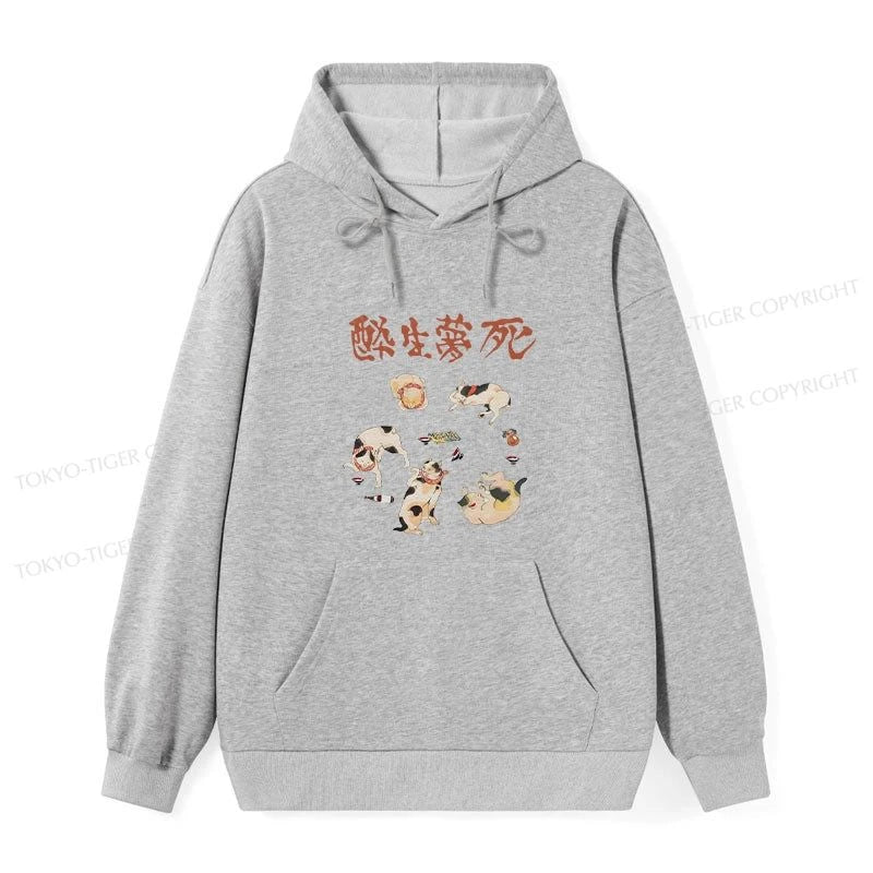 Tokyo-Tiger Drunken Cats Classic Hoodie