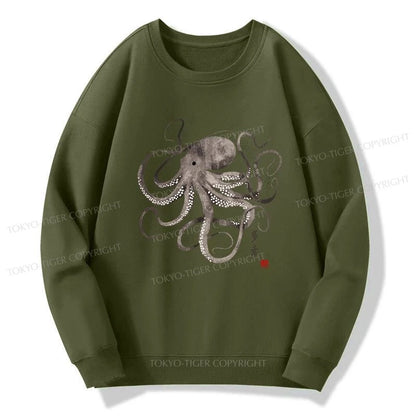 Tokyo-Tiger Octopus Japanese Calligraphy Sweatshirt