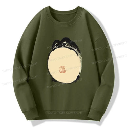 Tokyo-Tiger Grumpy Frog Japanese Sweatshirt