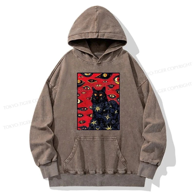 Tokyo-Tiger Mysterious Cat Washed Hoodie