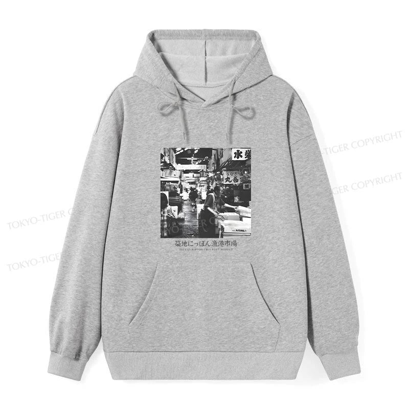 Tokyo-Tiger Tsukiji Fish Market Photo Classic Hoodie