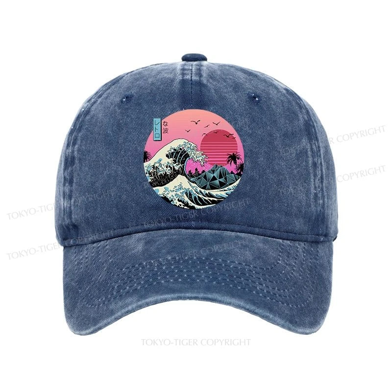 Tokyo-Tiger Japanese The Great Retro Wave Washed Cap