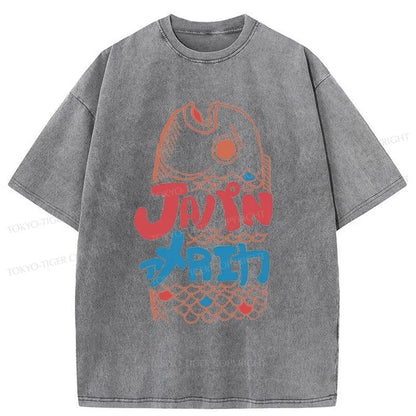 Tokyo-Tiger Japanese Fish Washed T-Shirt