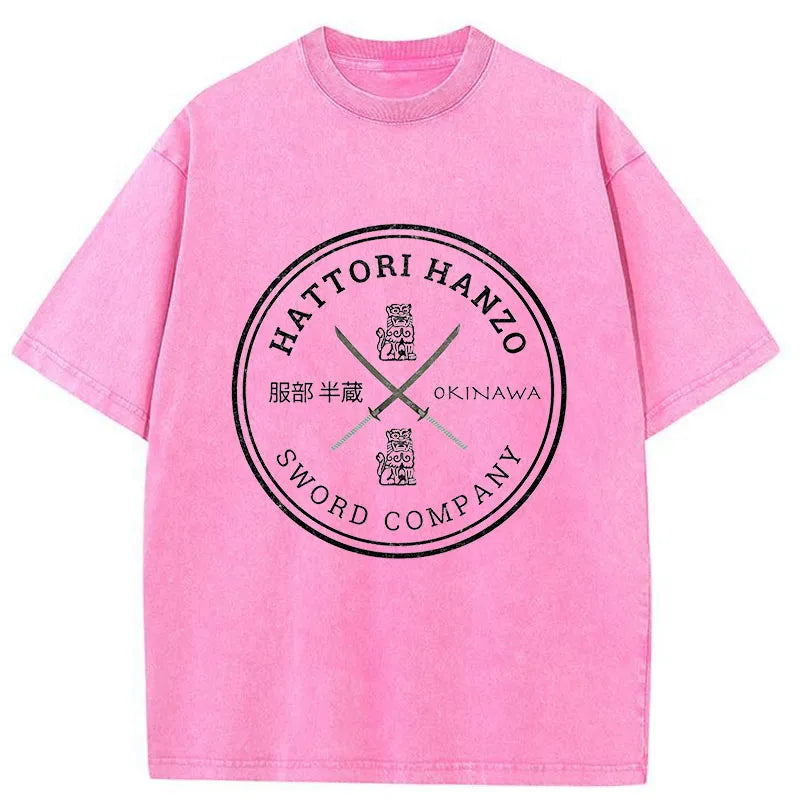 Tokyo-Tiger Hattori Hanzo Sword Company Washed T-Shirt