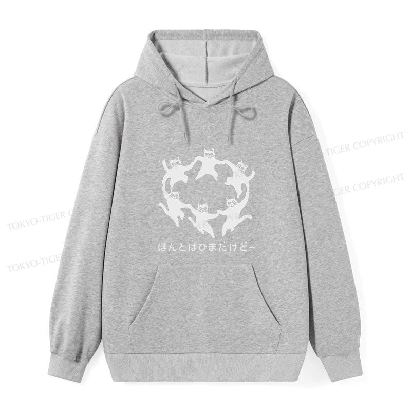 Tokyo-Tiger Leisure Cats Japanese Classic Hoodie