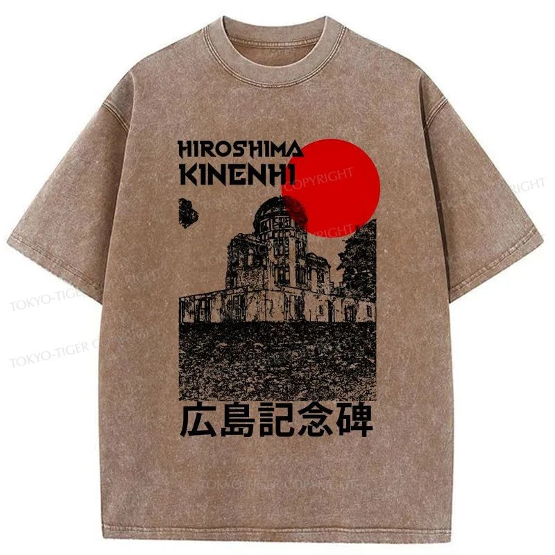 Tokyo-Tiger Hiroshima Memorial Japanese Washed T-Shirt