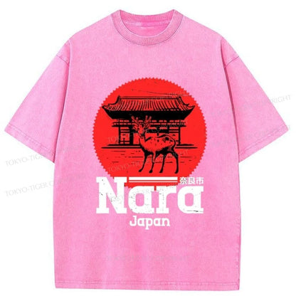 Tokyo-Tiger Nara Japan City Vintage Washed T-Shirt