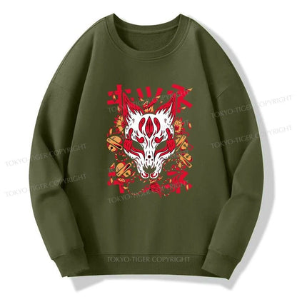 Tokyo-Tiger Japanese Kitsune Mask Sweatshirt