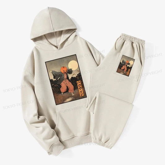 Tokyo-Tiger Japanese Pumpkin Monster Fleece Lined Hoodie Set