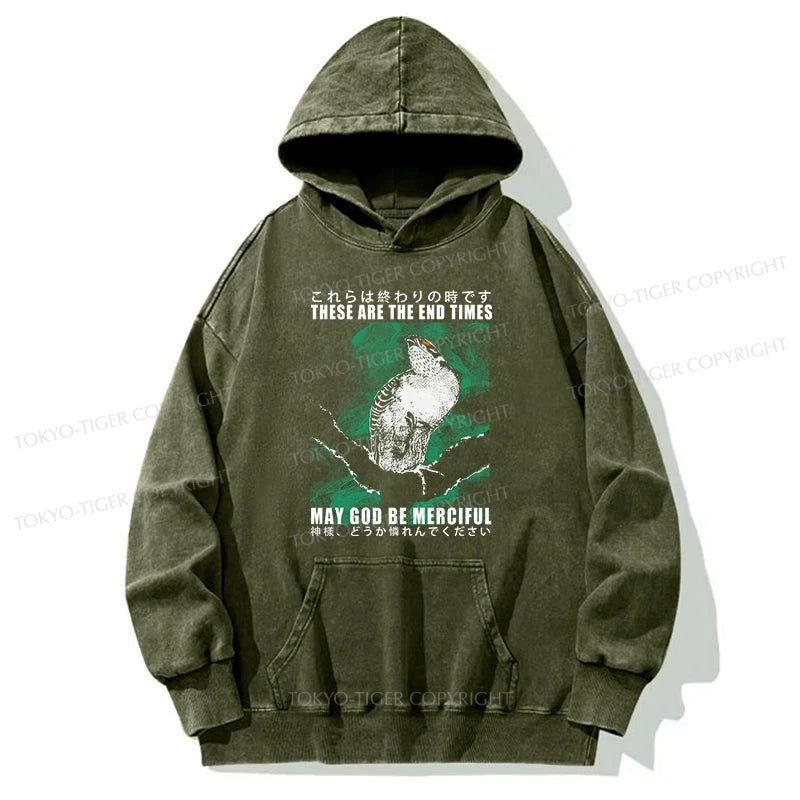 Tokyo-Tiger These Are The End Bird Washed Hoodie