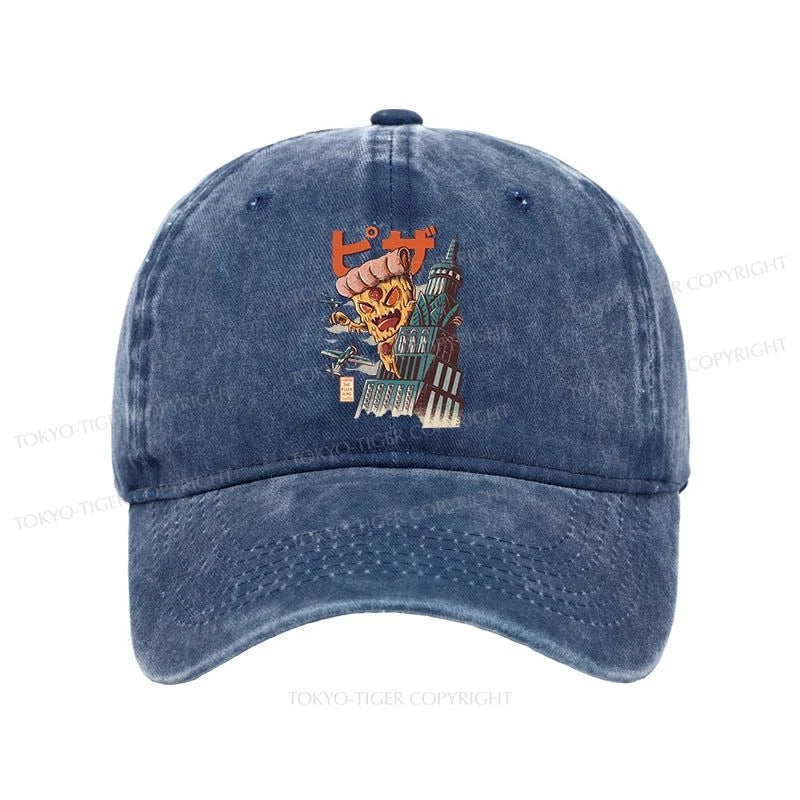 Tokyo-Tiger Great Pizza Kaiju Japanese Washed Cap