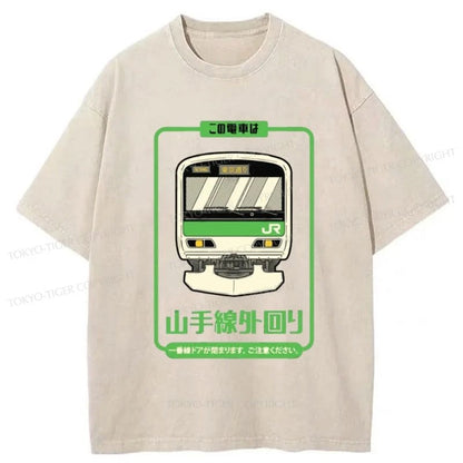 Tokyo-Tiger Yamanote Line Japanese Washed T-Shirt