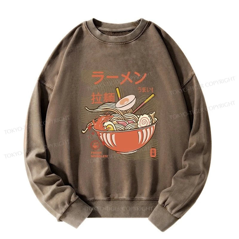 Tokyo-Tiger Fresh Ramen Noodles Washed Sweatshirt