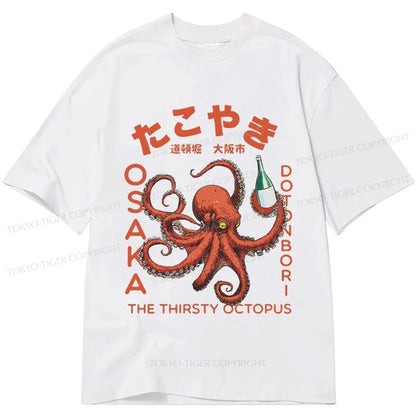 Tokyo-Tiger Octopus Drinks Soju Classic T-Shirt