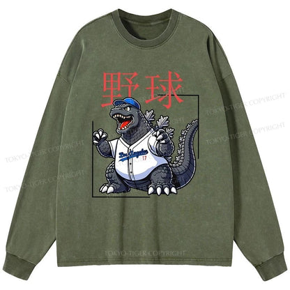 Tokyo-Tiger Baseball Is My Favorite Sport Washed Long Sleeve T-Shirt