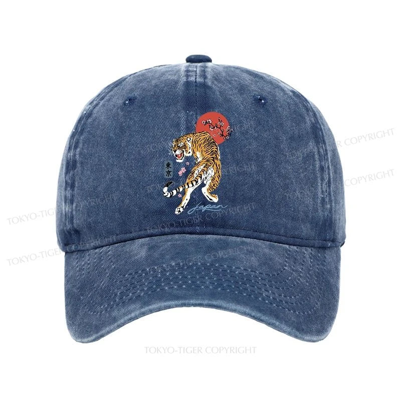 Tokyo-Tiger Tiger Blossom Japanese Sakura Washed Cap