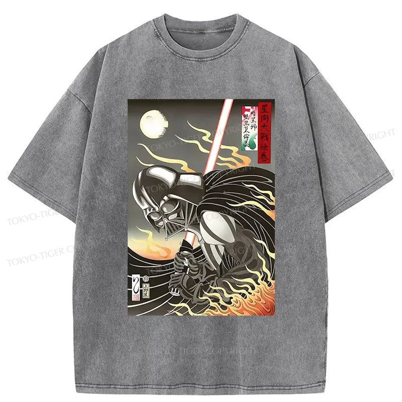 Tokyo-Tiger Star Wars Ukiyo-e Japanese Washed T-Shirt