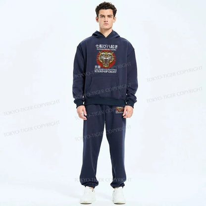 Tokyo-Tiger Retro Tiger Japanese Fleece Lined Hoodie Set